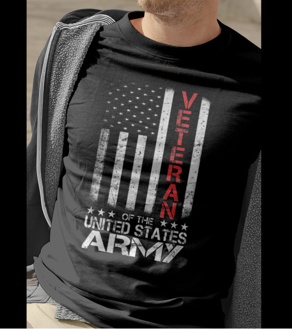 Veteran American Flag United States Army T-Shirt