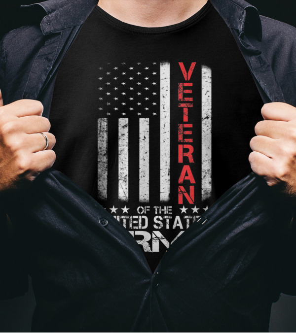 Veteran American Flag United States Army T-Shirt