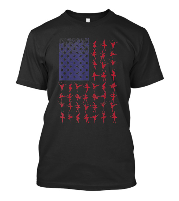 Ballet Dancer Kids American Flag July 4Th T-Shirt