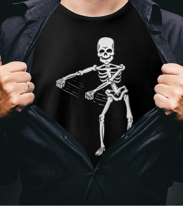Flossing Dancing Skeleton Halloween Floss T-Shirt