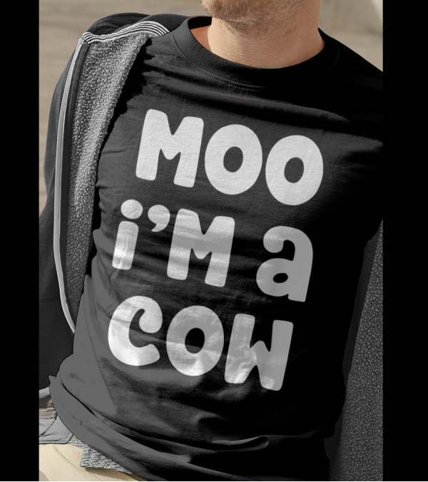 Moo I'm A Cow Costume Halloween Lazy Easy T-Shirt