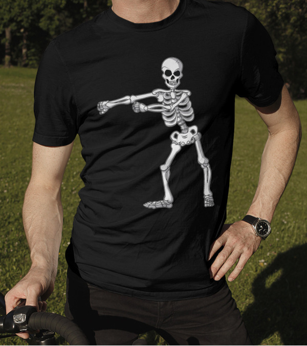Funny Halloween Skeleton Floss Dance Party T-Shirt