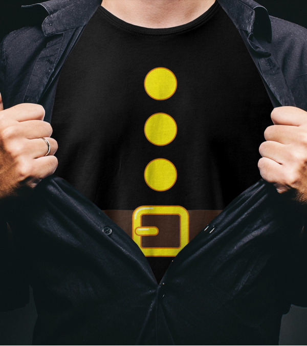 Red Dwarf Costume Santa Belt And Buttons T-Shirt
