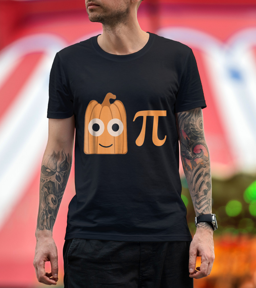 Funny Pumpkin Pi Face for Fall T-Shirt