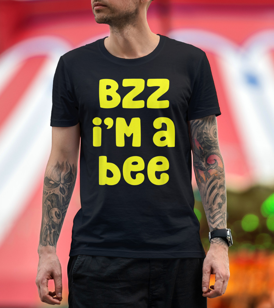 Bzz I'm A Bee Costume Halloween Lazy Easy T-Shirt