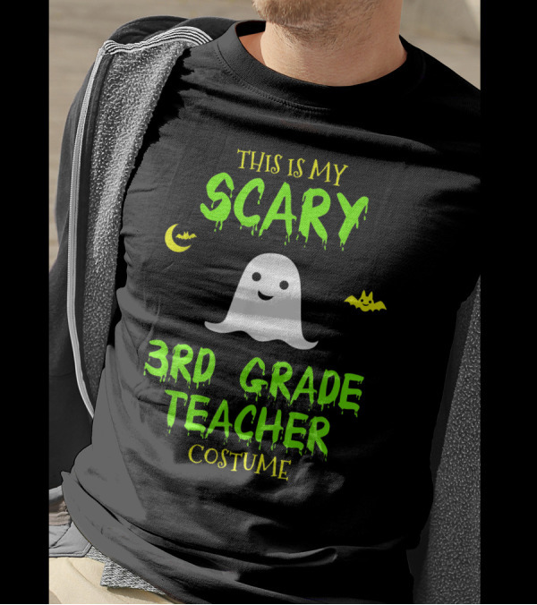 This Is My Scary 3rd Grade Teacher Costume Halloween Lazy Easy T-Shirt