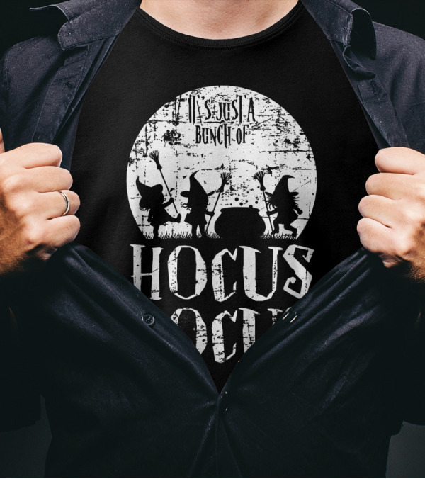 It's Just A Bunch Of Hocus Pocus Wizards And Cauldron T-Shirt