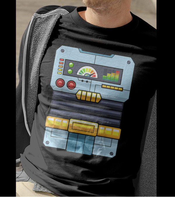 Robot Costume Halloween Control Panel T-Shirt