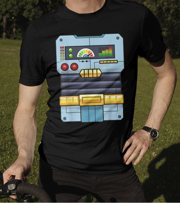 Robot Costume Halloween Control Panel T-Shirt