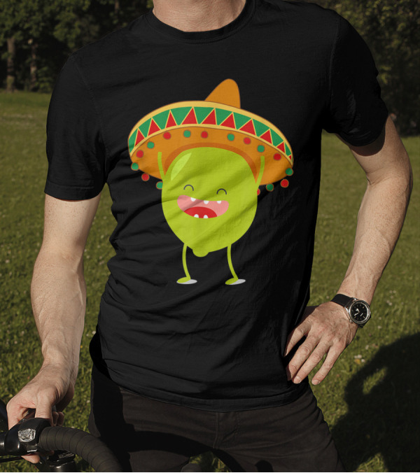 Lime Tequila And Lime Sombrero Party T-Shirt