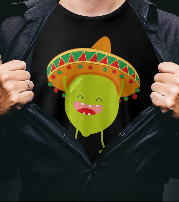 Lime Tequila And Lime Sombrero Party T-Shirt