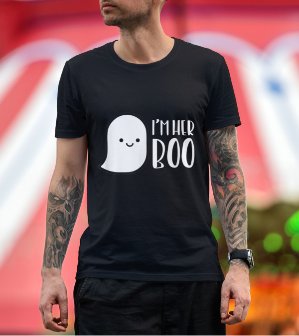 Premium T-Shirt: I'm Her Boo Halloween Ghost Matching Set for Couples T-Shirt I'm Her Boo Halloween Ghost Matching Set for Couples T-Shirt