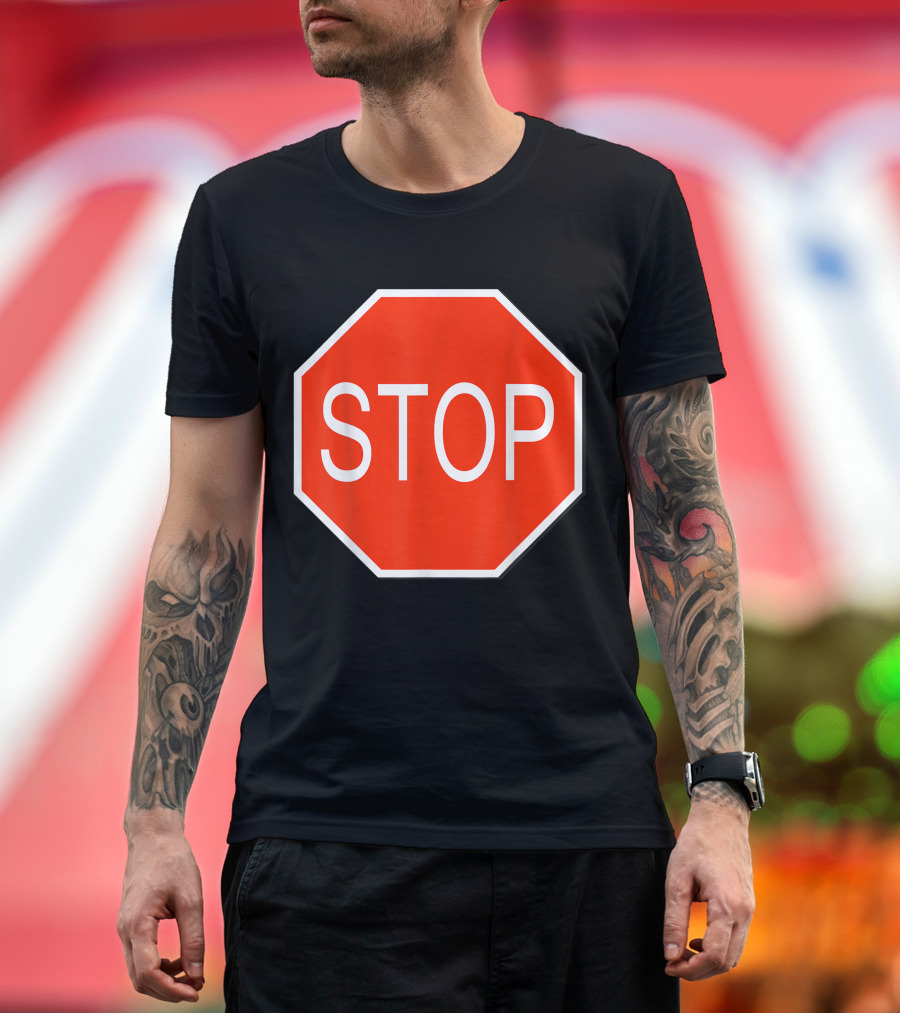 STOP Sign Simple Easy T-Shirt