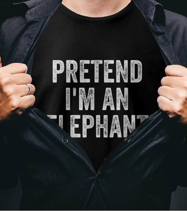 Lazy Halloween Costume Pretend I'm An Elephant T-Shirt