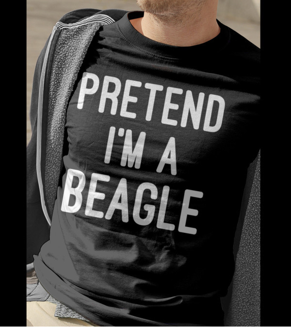 Easy Lazy Halloween Costume Pretend I'm A Beagle Fun T-Shirt