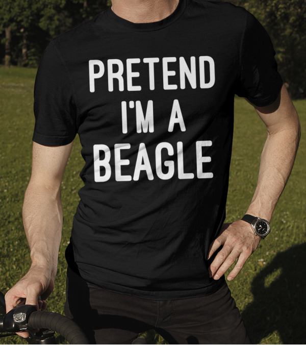 Easy Lazy Halloween Costume Pretend I'm A Beagle Fun T-Shirt