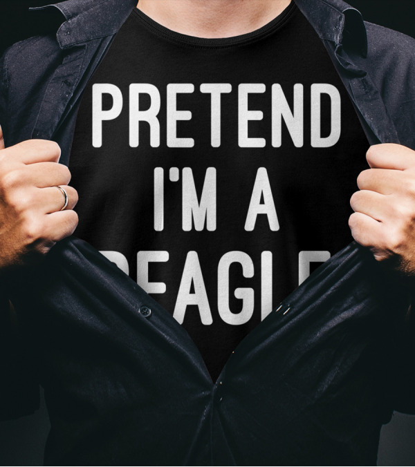 Easy Lazy Halloween Costume Pretend I'm A Beagle Fun T-Shirt