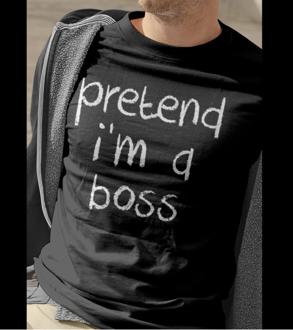 Pretend I'm A Boss Lazy Funny Halloween T-Shirt