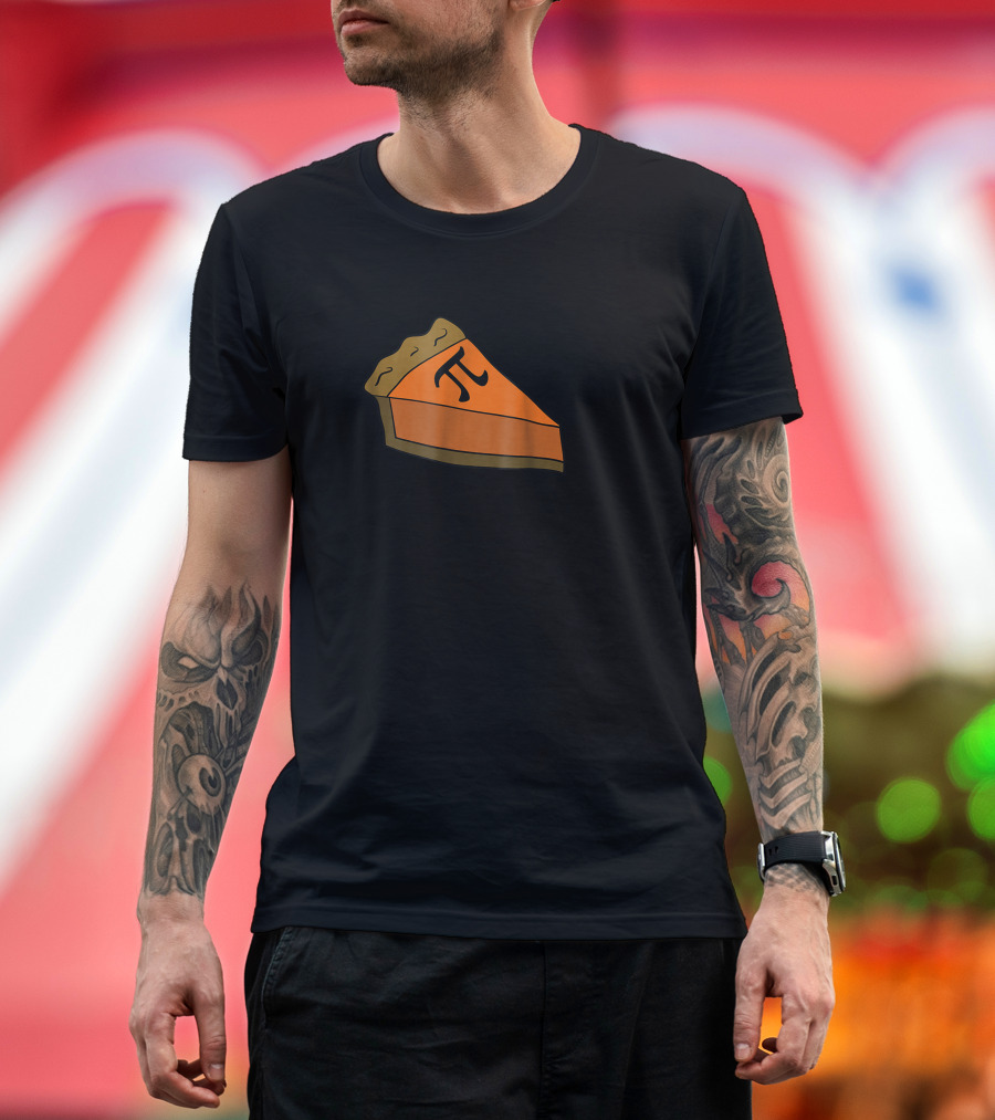 Pumpkin Pie Pi Day Funny Pies Slice with Pi T-Shirt
