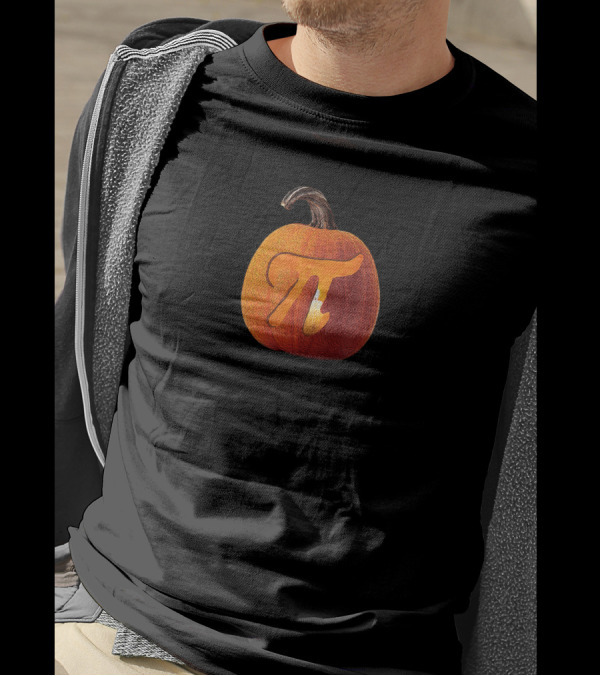 Pi Day Pumpkin Pi Funny Nerdy Math Carved Pumpkin T-Shirt