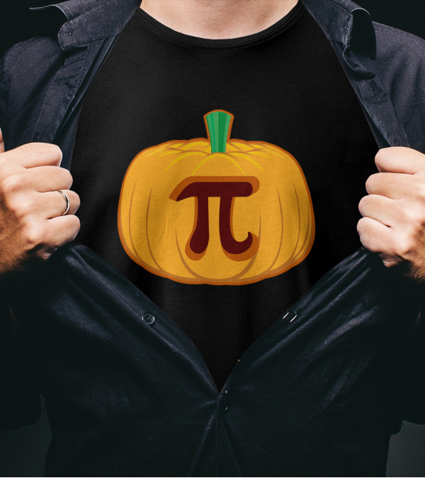 Pumpkin Pi Symbol Halloween Thanksgiving Pi Day Math Pi T-Shirt