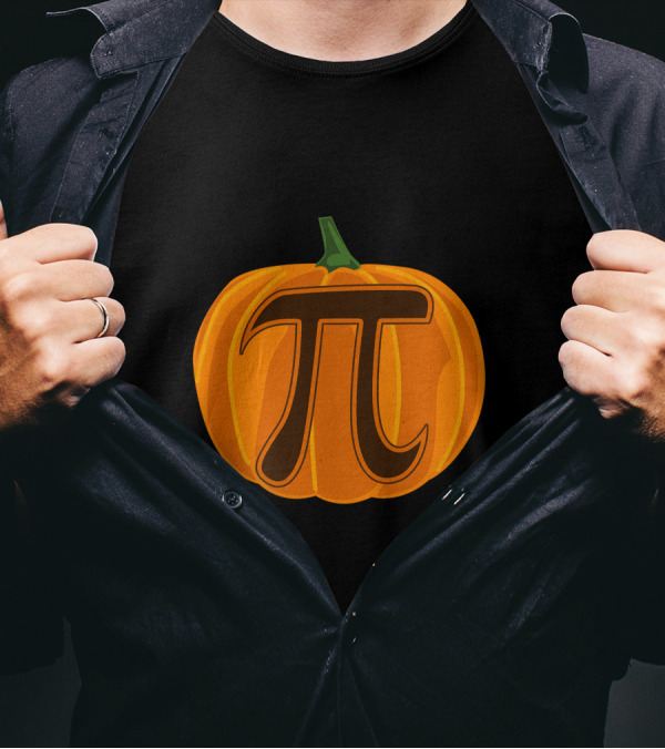 Pumpkin Pi Funny Jack O Lantern Math Pi Day Novelty Halloween π T-Shirt