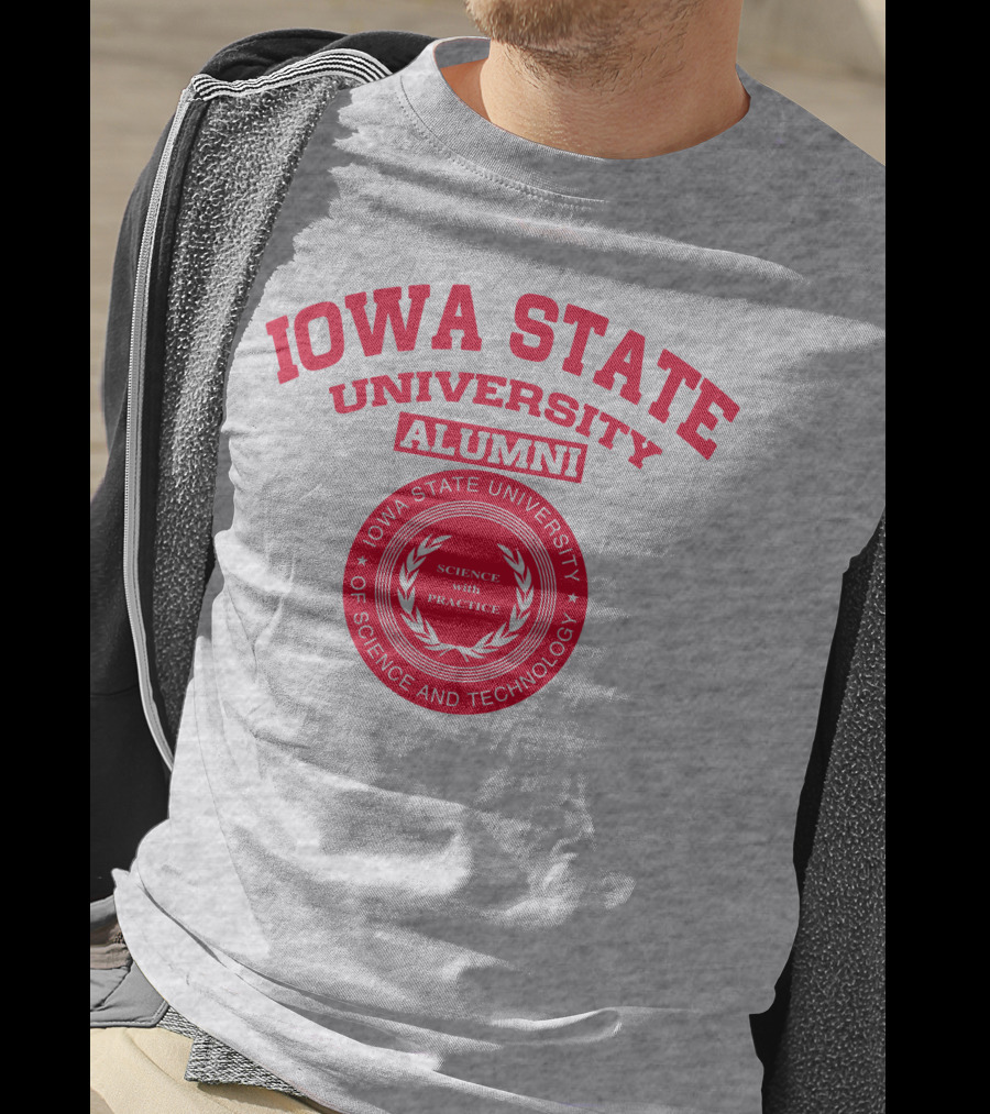Iowa State University Alumni Science With Practice Circular Seal T-Shirt