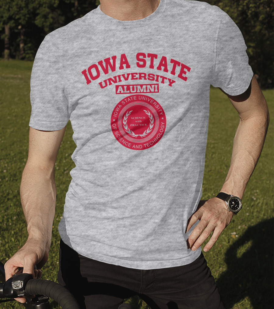 Iowa State University Alumni Science With Practice Circular Seal T-Shirt