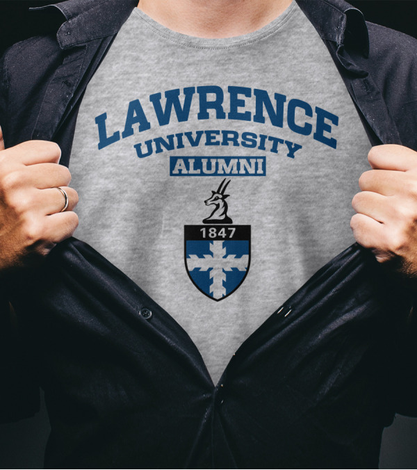 Lawrence University Alumni 1847 Crest With Antelope Emblem T-Shirt