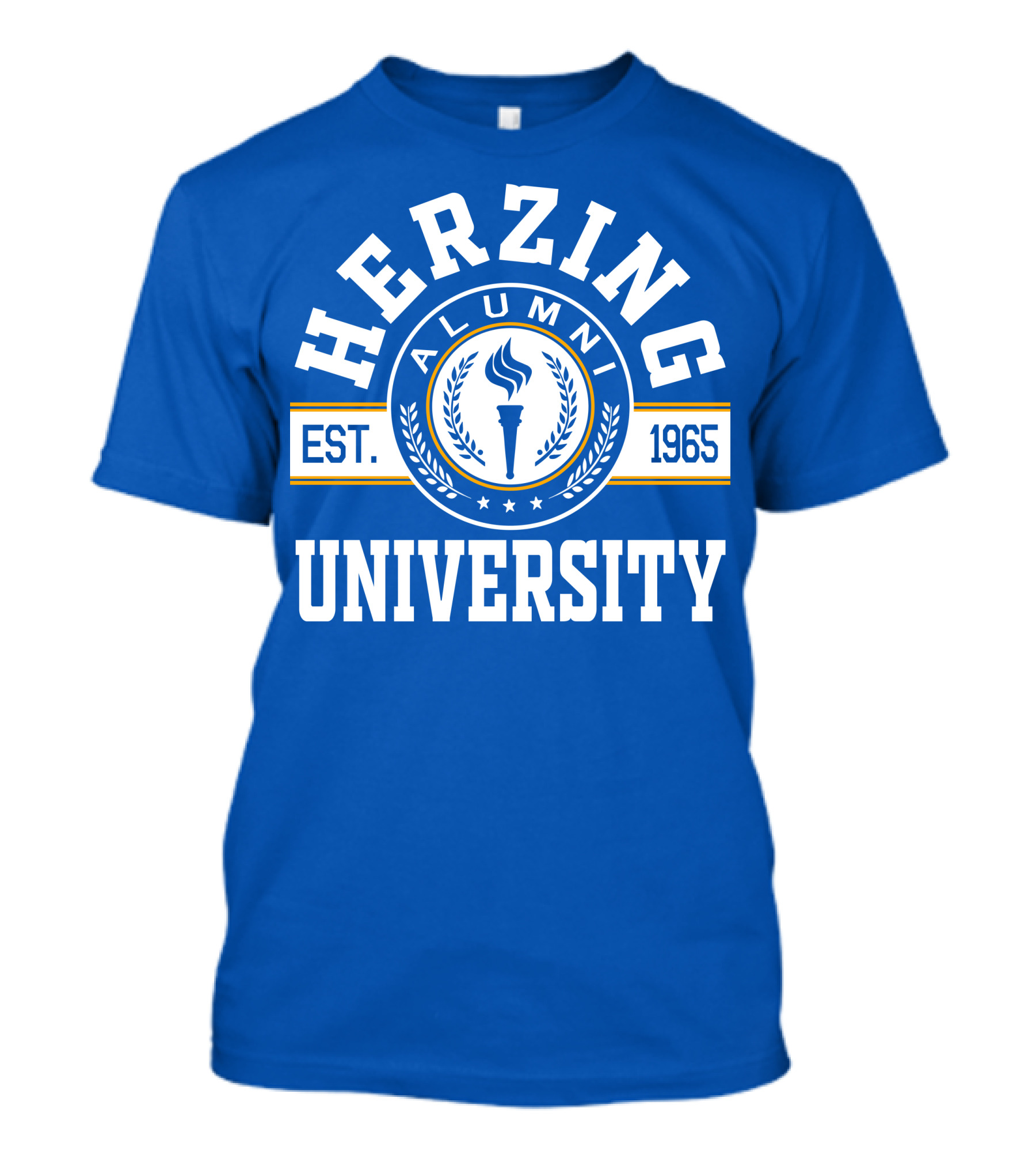 Herzing University Alumni Est. 1965 Logo With Torch And Laurel Wreath T-Shirt