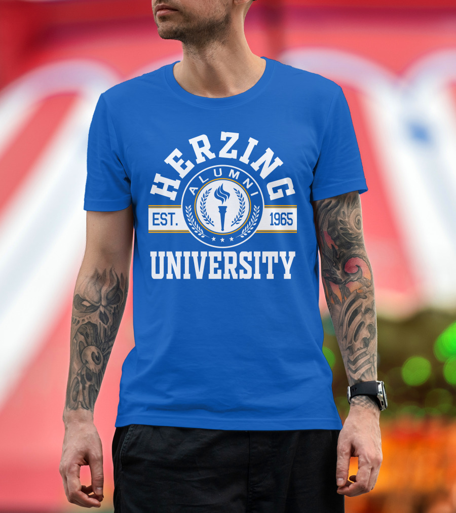 Herzing University Alumni Est. 1965 Logo With Torch And Laurel Wreath T-Shirt