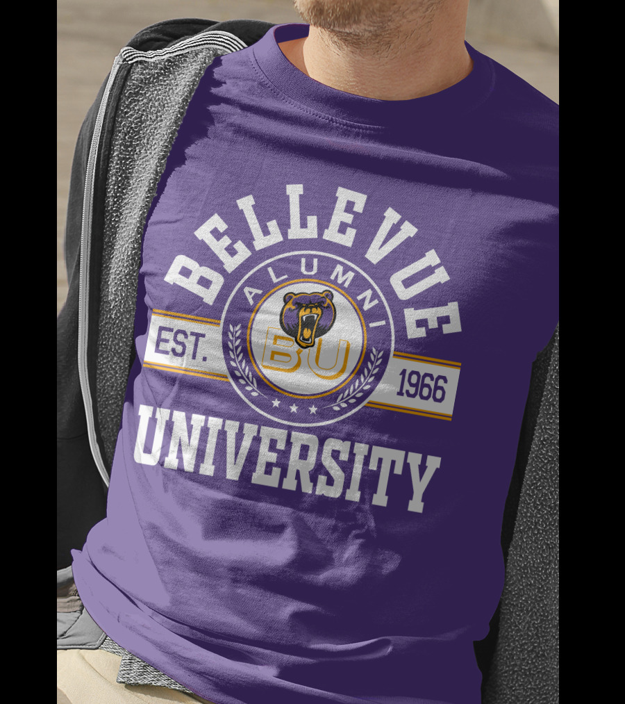 Bellevue University Alumni BU Bear Logo Est. 1966 T-Shirt