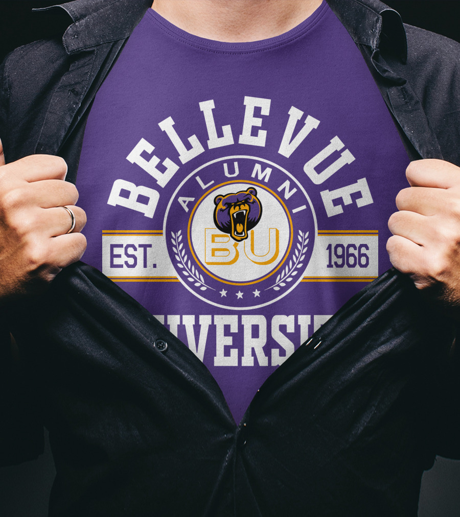Bellevue University Alumni BU Bear Logo Est. 1966 T-Shirt