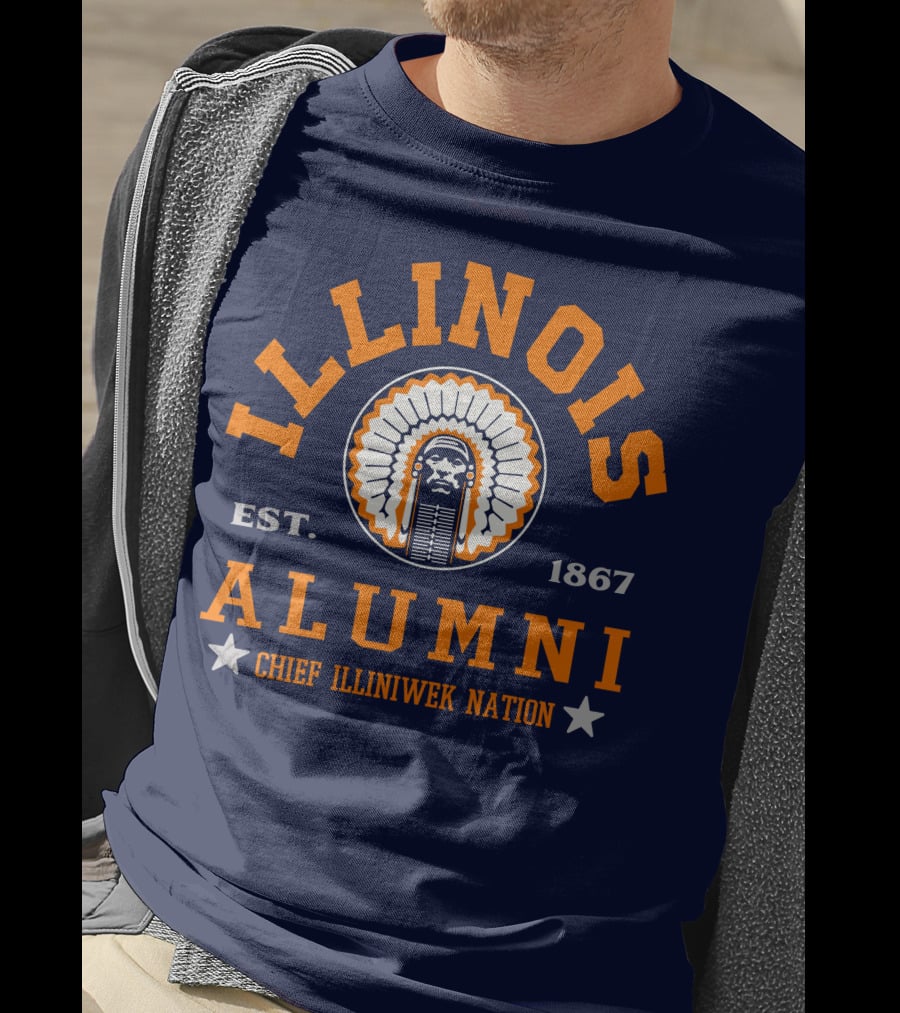 Illinois Alumni Chief Illiniwek Nation Est. 1867 T-Shirt