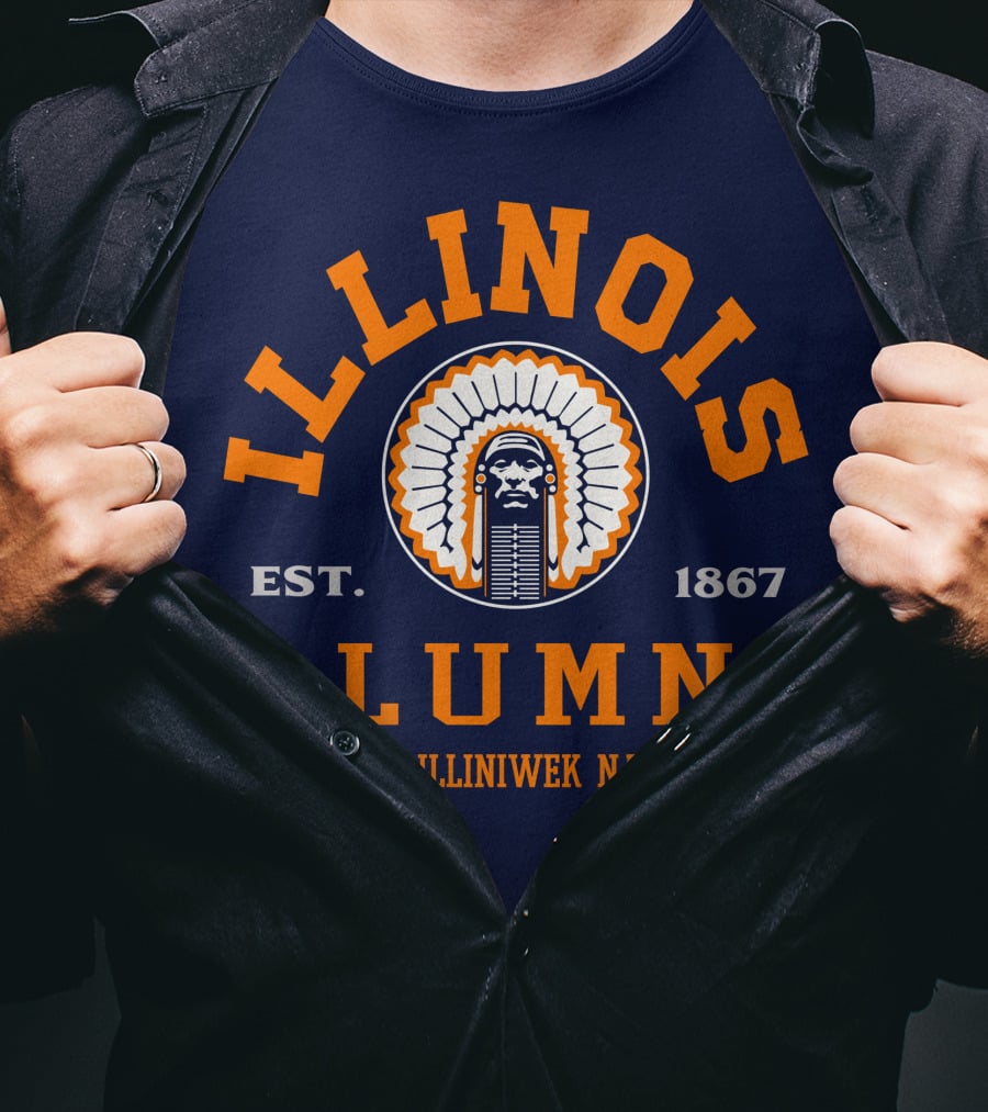 Illinois Alumni Chief Illiniwek Nation Est. 1867 T-Shirt