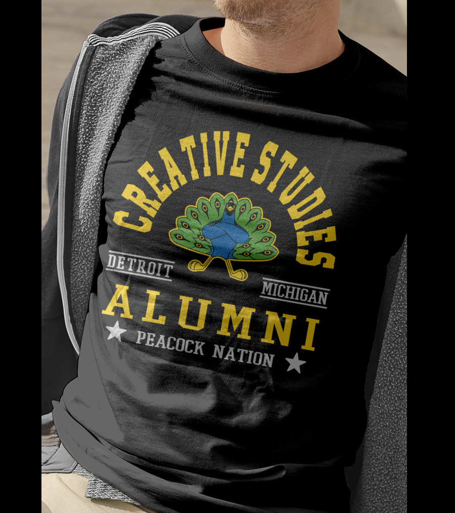 Creative Studies Alumni Detroit Michigan Peacock Nation T-Shirt
