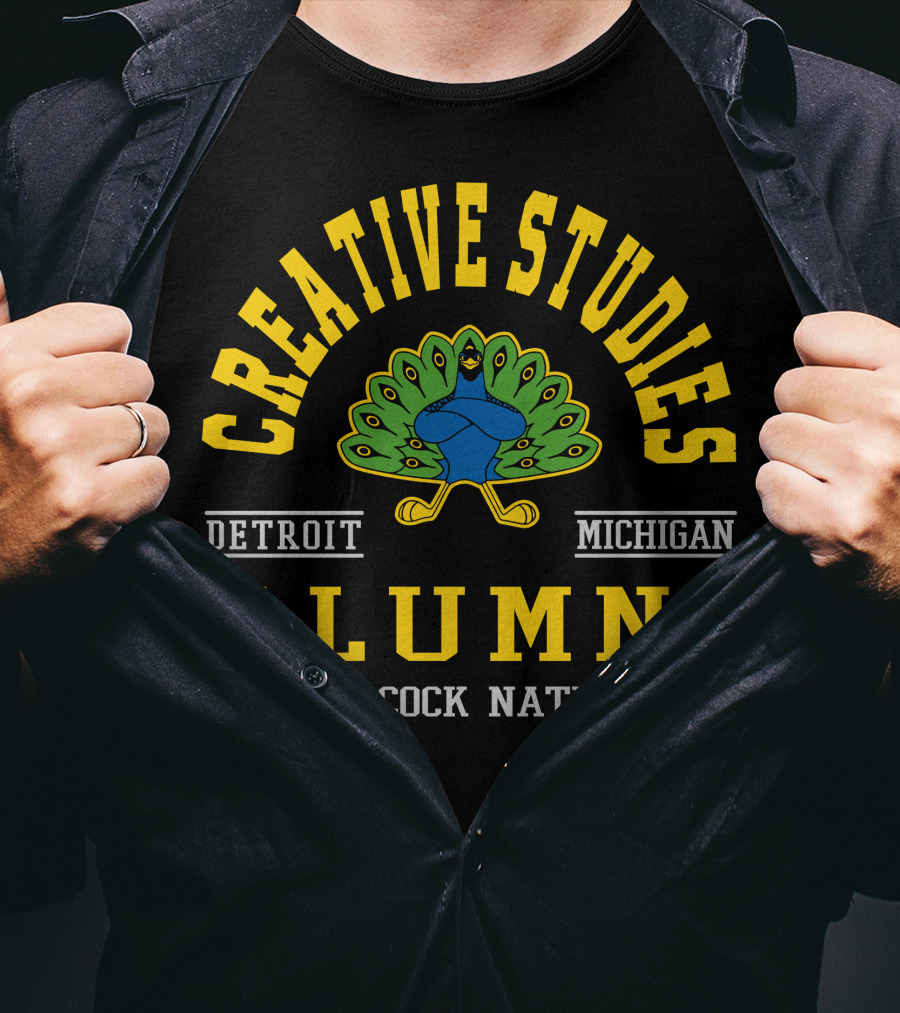 Creative Studies Alumni Detroit Michigan Peacock Nation T-Shirt