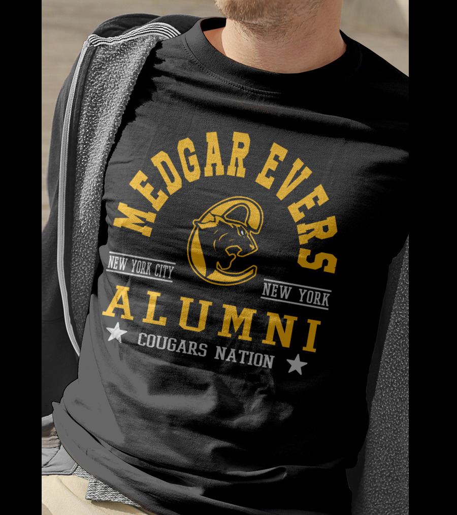 Medgar Evers College Alumni Cougars Nation New York City T-Shirt