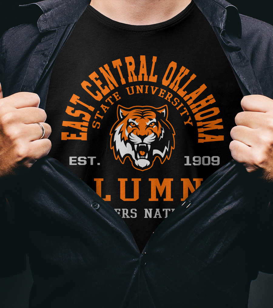 East Central Oklahoma State University Alumni Tigers Nation Est. 1909 T-Shirt