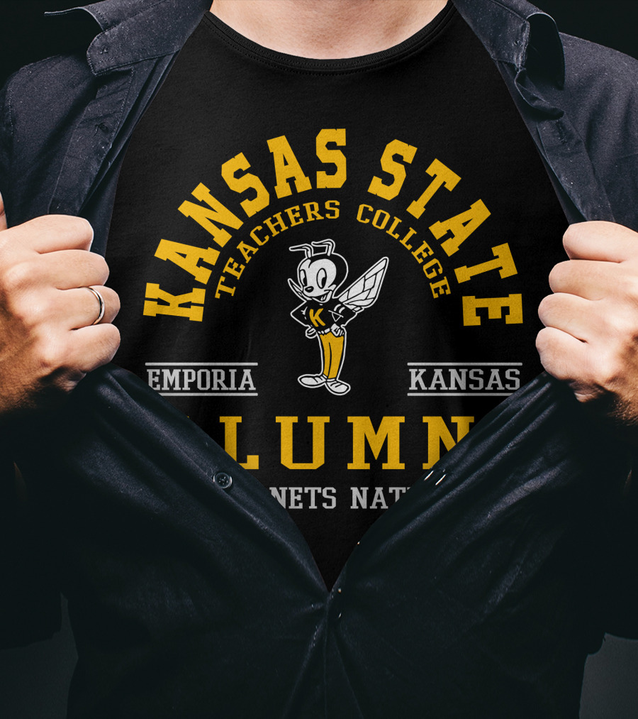 Kansas State Teachers College Emporia Kansas Alumni Hornets Nation T-Shirt