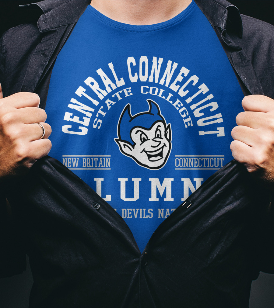 Central Connecticut State College Alumni Blue Devils Nation New Britain Connecticut T-Shirt