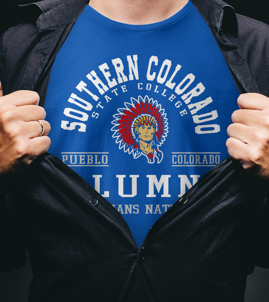 Southern Colorado State College Pueblo Colorado Alumni Indians Nation T-Shirt