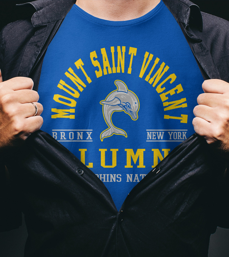 Mount Saint Vincent Alumni Bronx New York Dolphins Nation T-Shirt