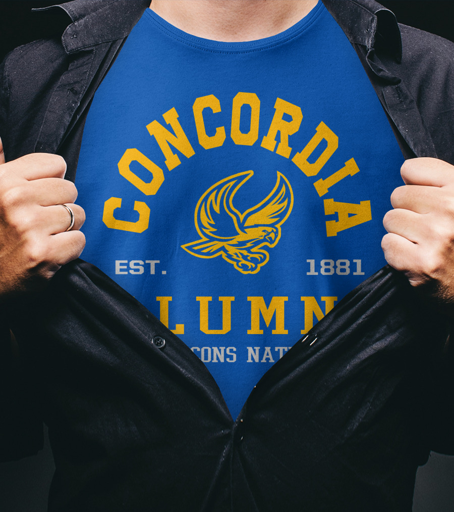 Concordia Alumni Falcons Nation Est. 1881 T-Shirt