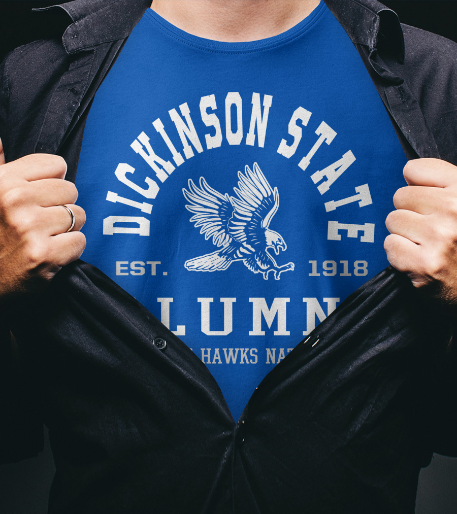 Dickinson State Alumni Blue Hawks Nation Est. 1918 T-Shirt