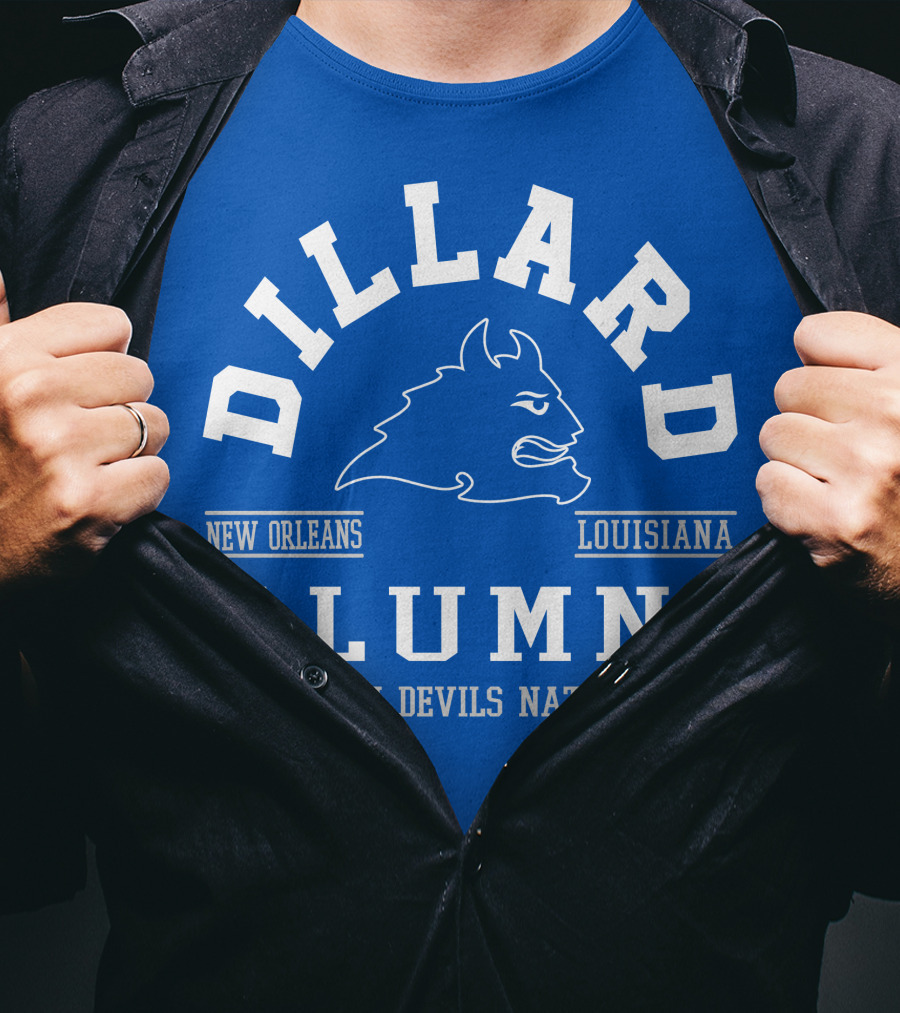 Dillard Alumni New Orleans Louisiana Bleu Devils Nation T-Shirt