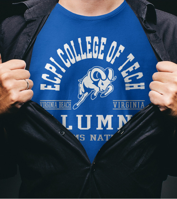 ECPI College Of Tech Alumni Virginia Beach Rams Nation T-Shirt