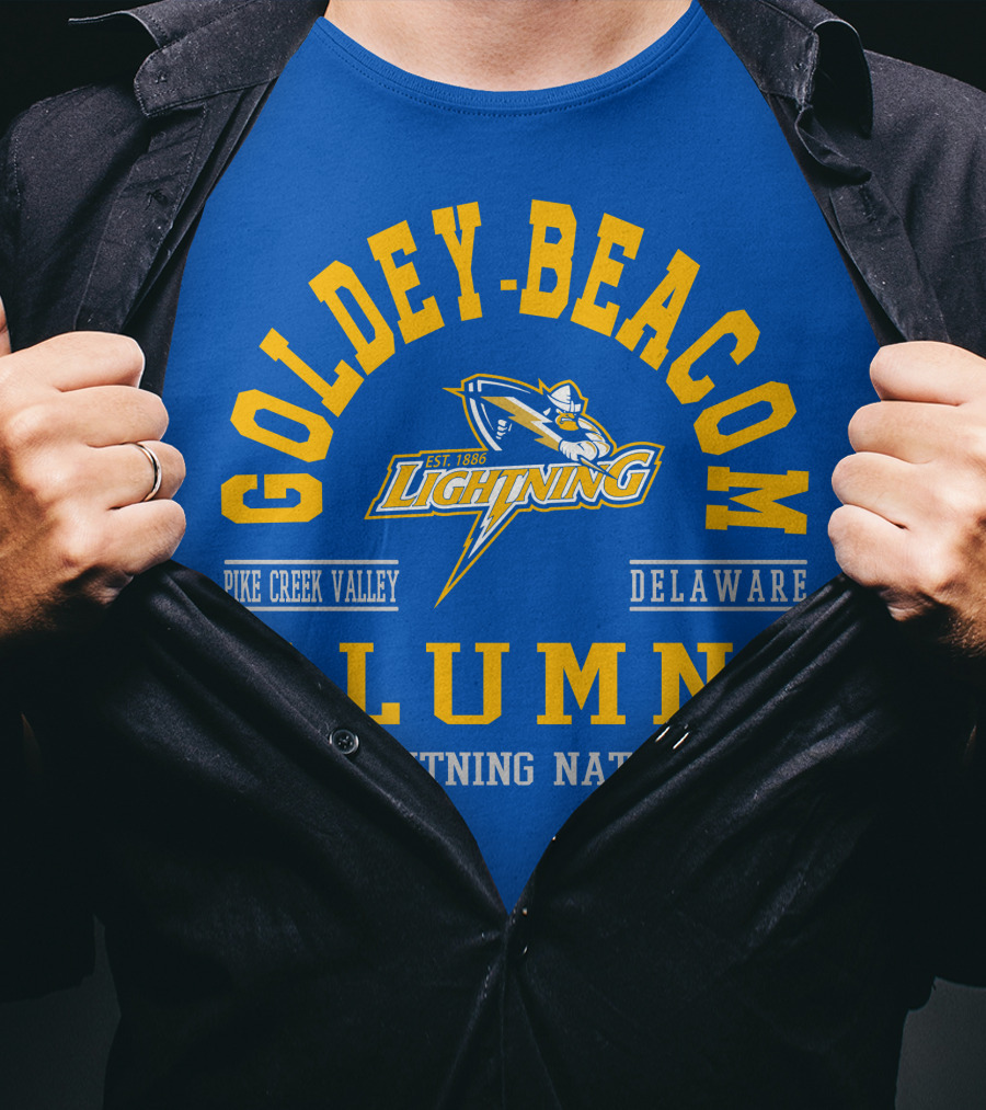 Goldey-Beacom Pike Creek Valley Delaware Lightning Alumni Nation T-Shirt