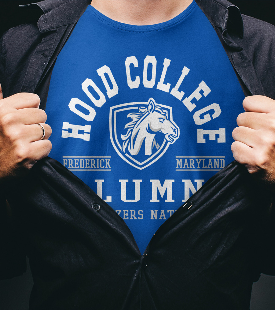 Hood College Alumni Blazers Nation Frederick Maryland Horse T-Shirt