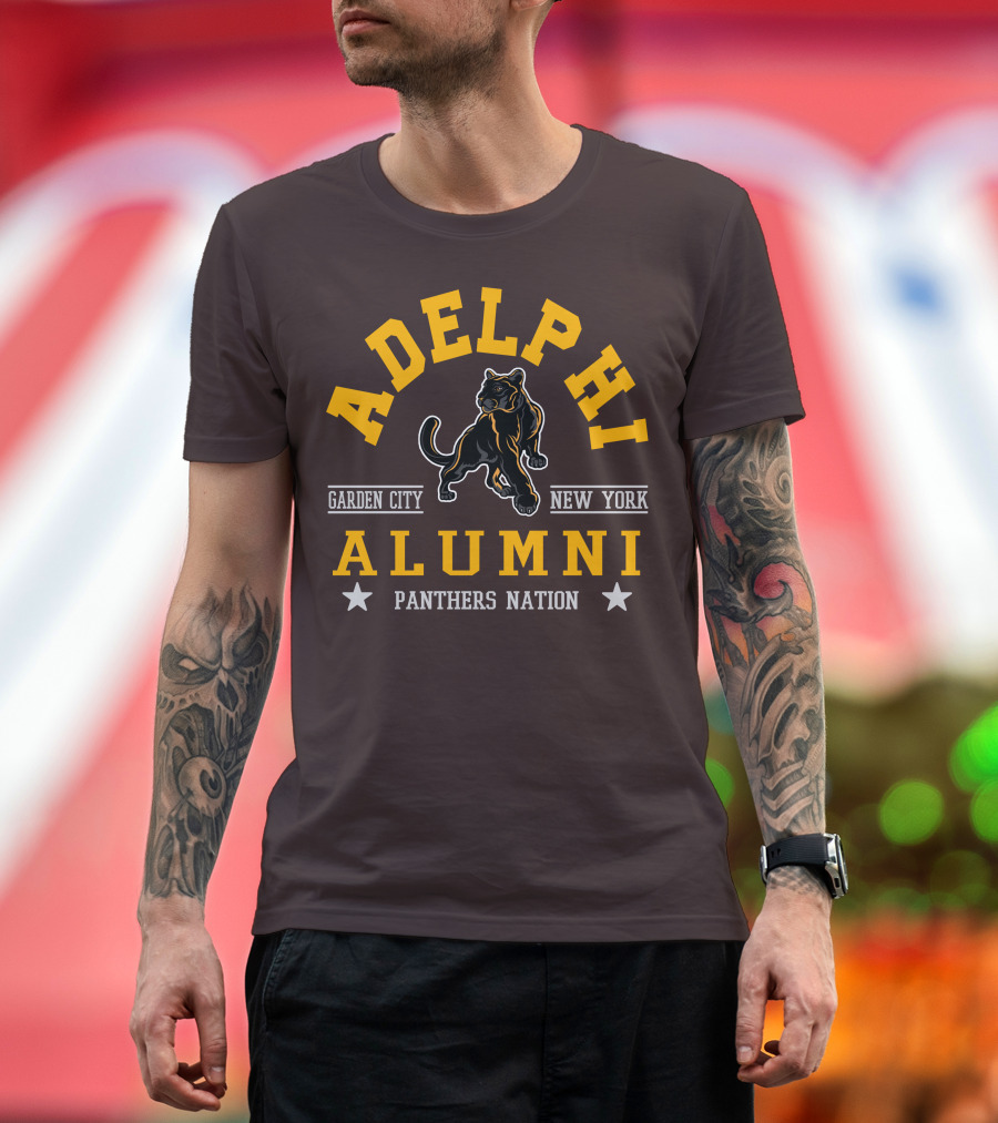 Adelphi Alumni Garden City New York Panthers Nation T-Shirt